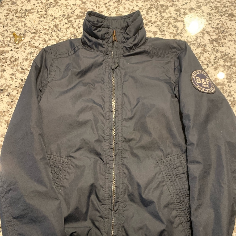 Boys Abercrombie Jacket Small Navy Blue